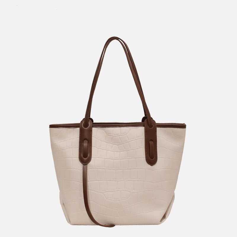 1Modern Crocodile-Embossed Tote Bag Miroken