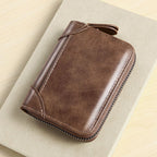 1Premium Leather Zippered Wallet Miroken