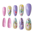 1Artistic Floral Press-On Nail Enhancements Miroken