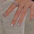 1Artificial nails with glamorous accents Miroken