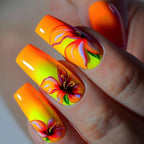 1Artificial nails with elaborate floral design Miroken