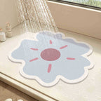1Floral Design Bath Mat Miroken