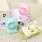 1Ladies portable hand fan in cute bear design Miroken