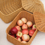 1Woven Storage Container with Lid Miroken