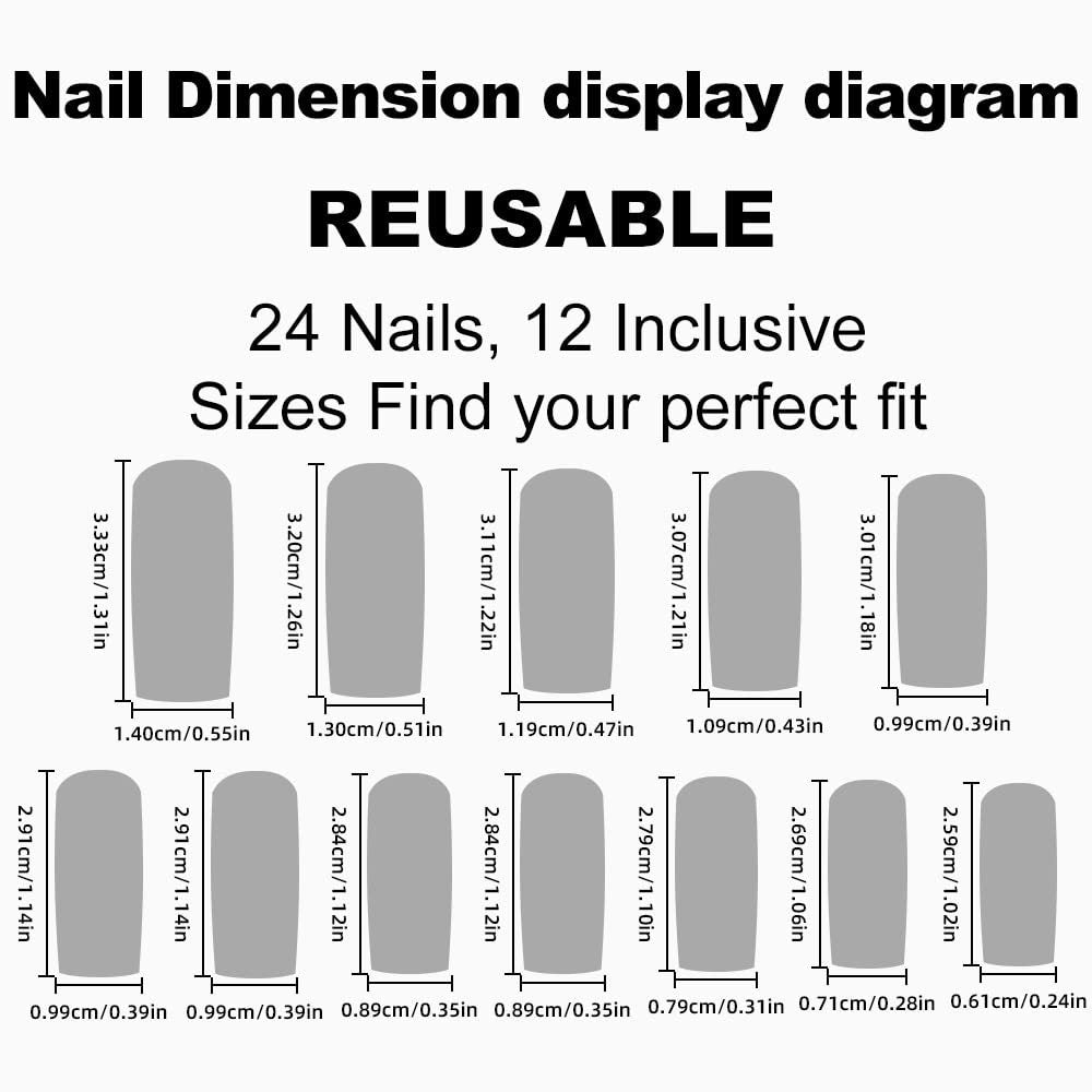 1Glamorous artificial nails with elegant design with rhinestones and 3D decorations Miroken