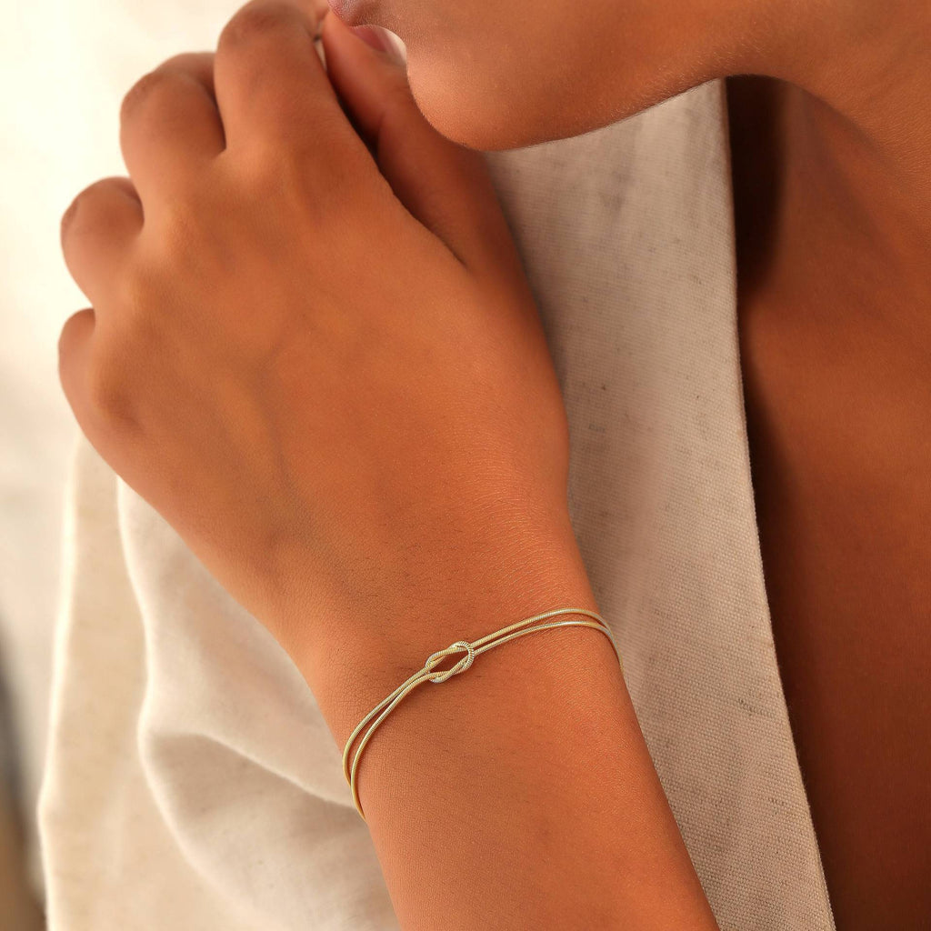 1Elegant Dual-Strand Knot Bracelet Miroken