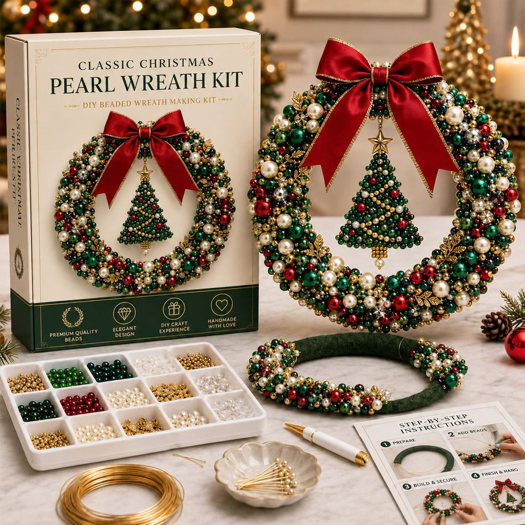 DIY Pearl Art - Christmas Wreath