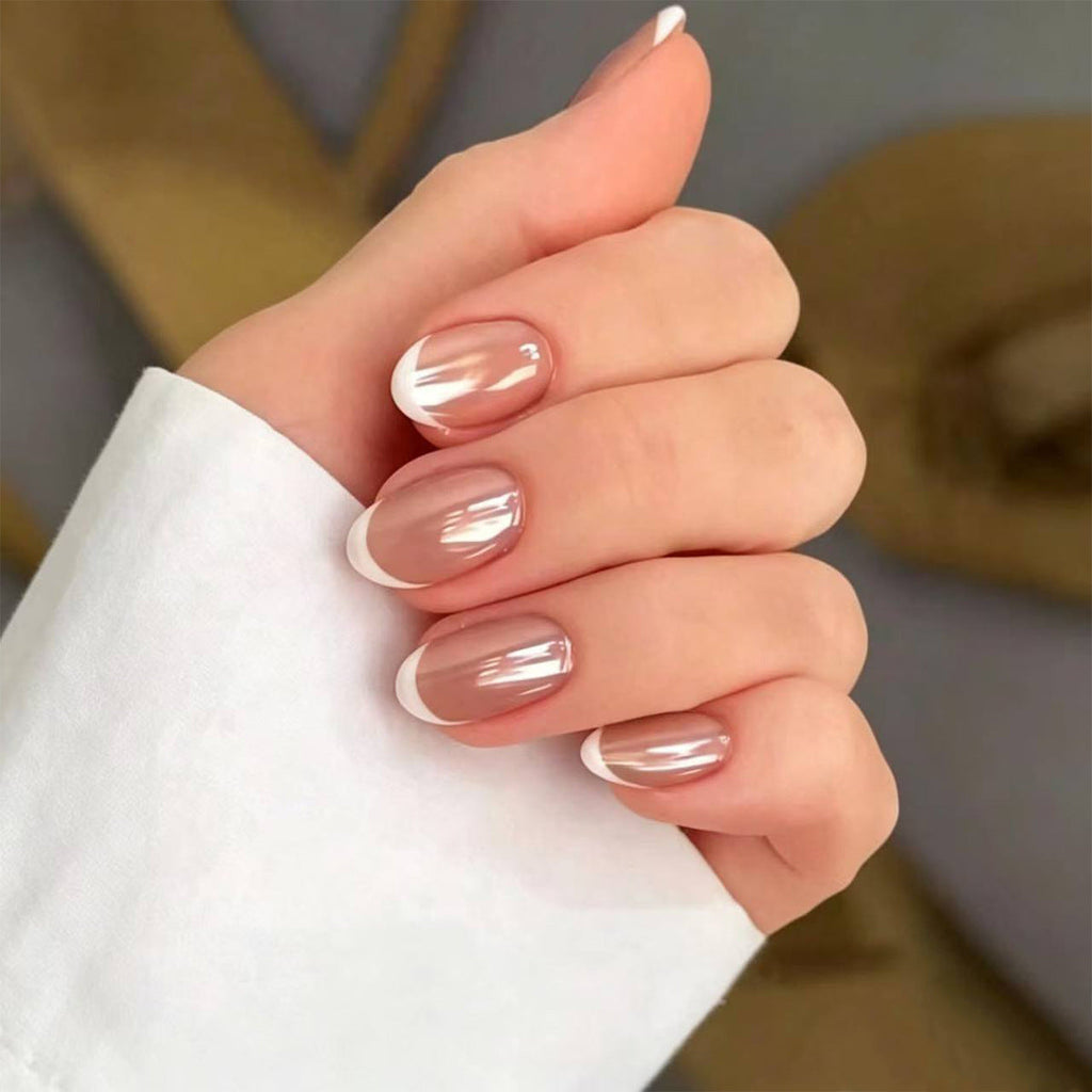 1Elegant French Tip Nail Art Set Miroken