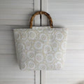 1Exclusive and handcrafted beach bag with bamboo handles Miroken