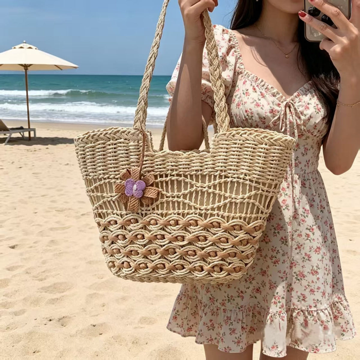 1Braided Baste Beach Bag Miroken