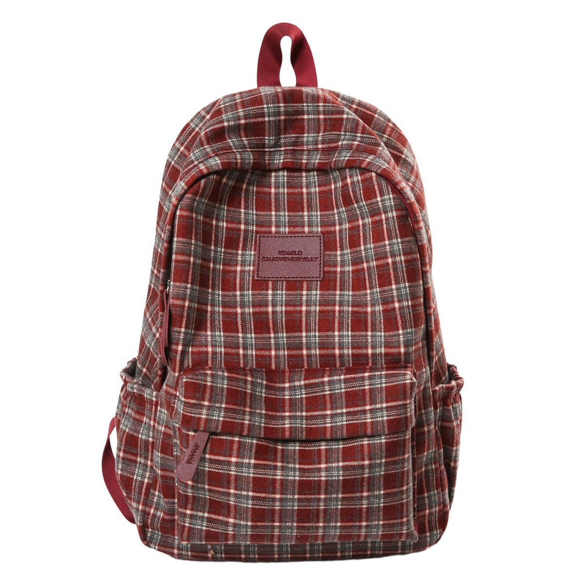 Checked Patterned Casual School Backpack Miroken