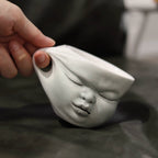 Sweet Blush Sculpted Face Ceramic Coffee Mug