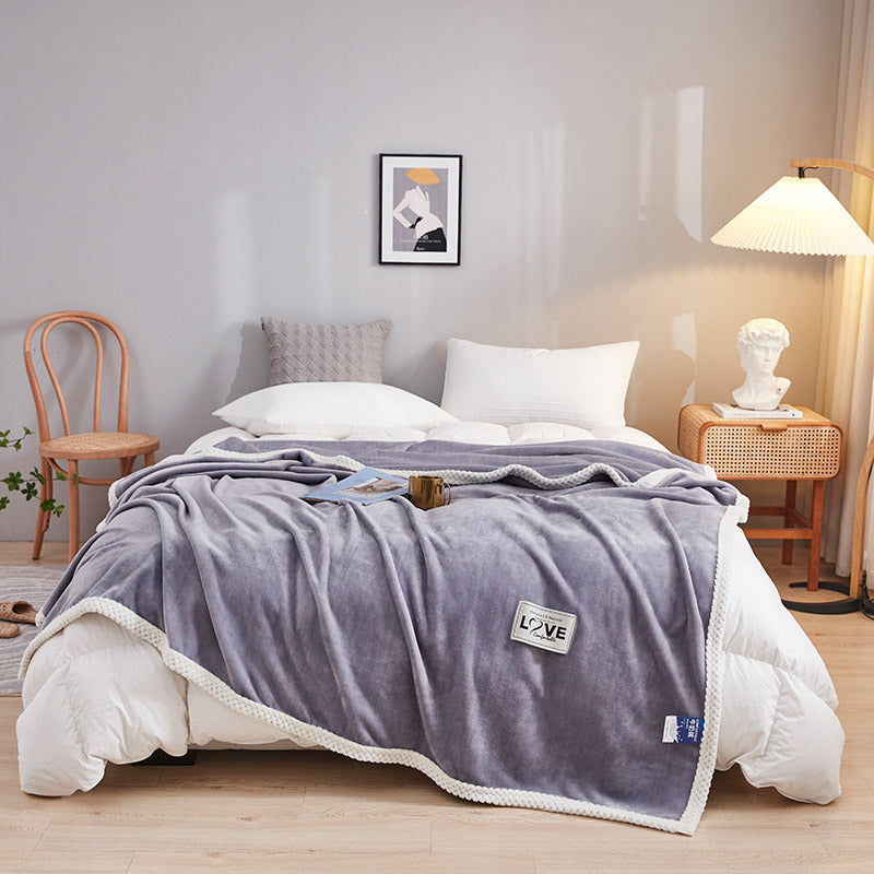 1Women's cozy fleece blanket with playful cloud pattern Miroken