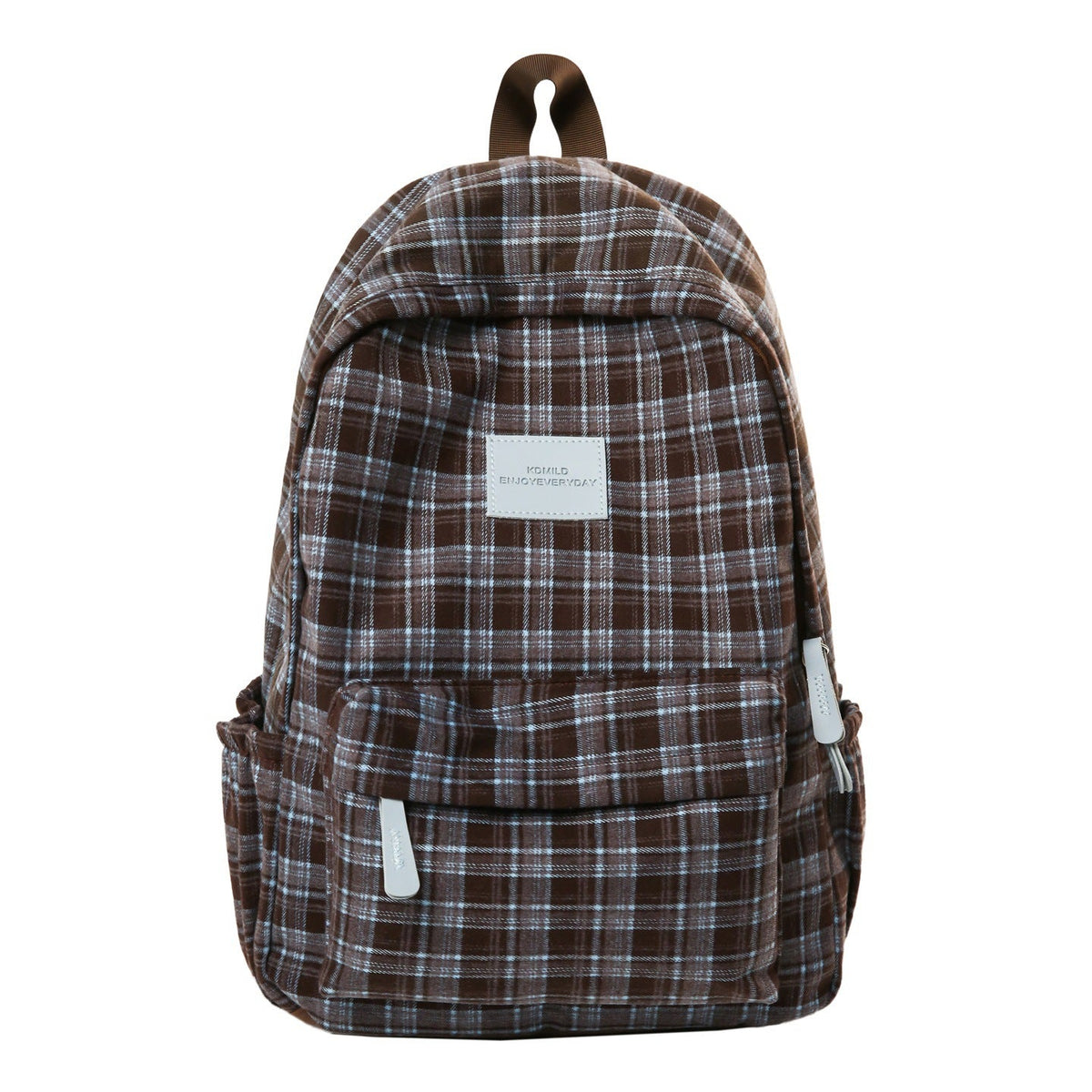Checked Patterned Casual School Backpack Miroken