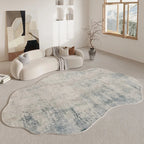 Organic Contour Area Rug | Irregular Design with Non-Slip Backing | Soft Polyester for Living Room Comfort
