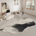Organic Contour Area Rug | Irregular Design with Non-Slip Backing | Soft Polyester for Living Room Comfort
