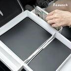 Center Console Upper Organizer Tray with Side Storage Pockets for Tesla Model 3/Y/Y L 2024+