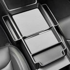 Center Console Upper Organizer Tray with Side Storage Pockets for Tesla Model 3/Y/Y L 2024+