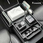 Center Console Upper Organizer Tray with Side Storage Pockets for Tesla Model 3/Y/Y L 2024+