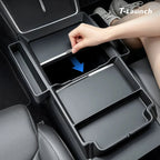 Center Console Upper Organizer Tray with Side Storage Pockets for Tesla Model 3/Y/Y L 2024+