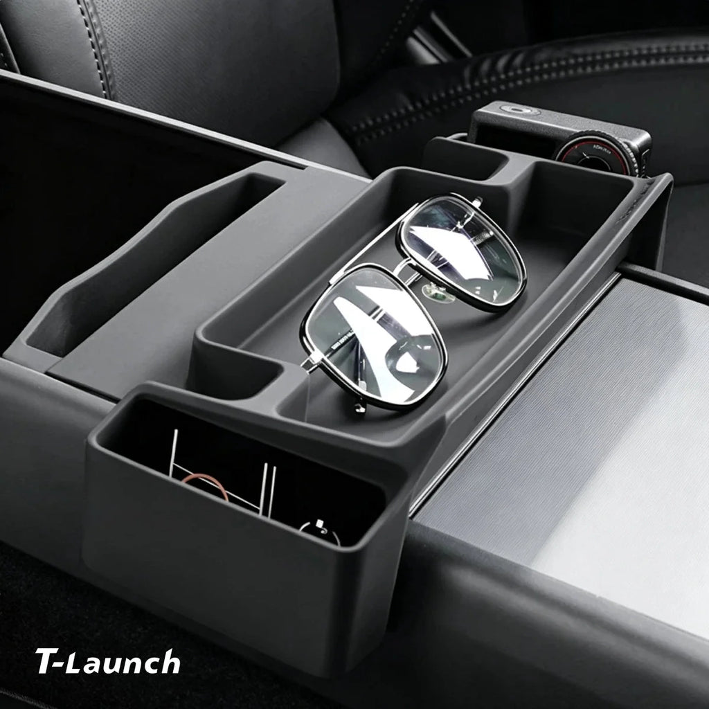 Center Console Organizer Tray with Sunglasses Holder for Tesla Model 3/Y/Y L 2024+