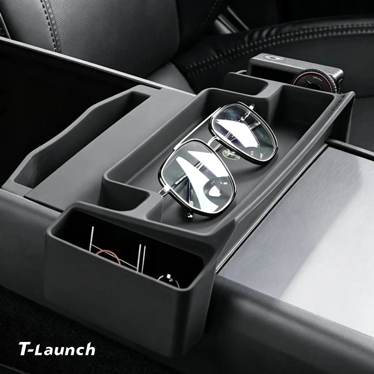 Center Console Organizer Tray with Sunglasses Holder for Tesla Model 3/Y/Y L 2024+
