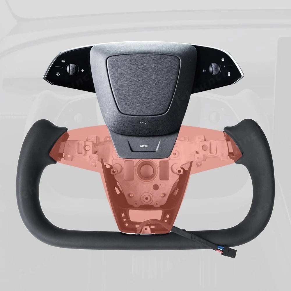 Performance Style Yoke Steering Wheel for Tesla Model Y Juniper 2025+ / Model 3 Highland 2024+