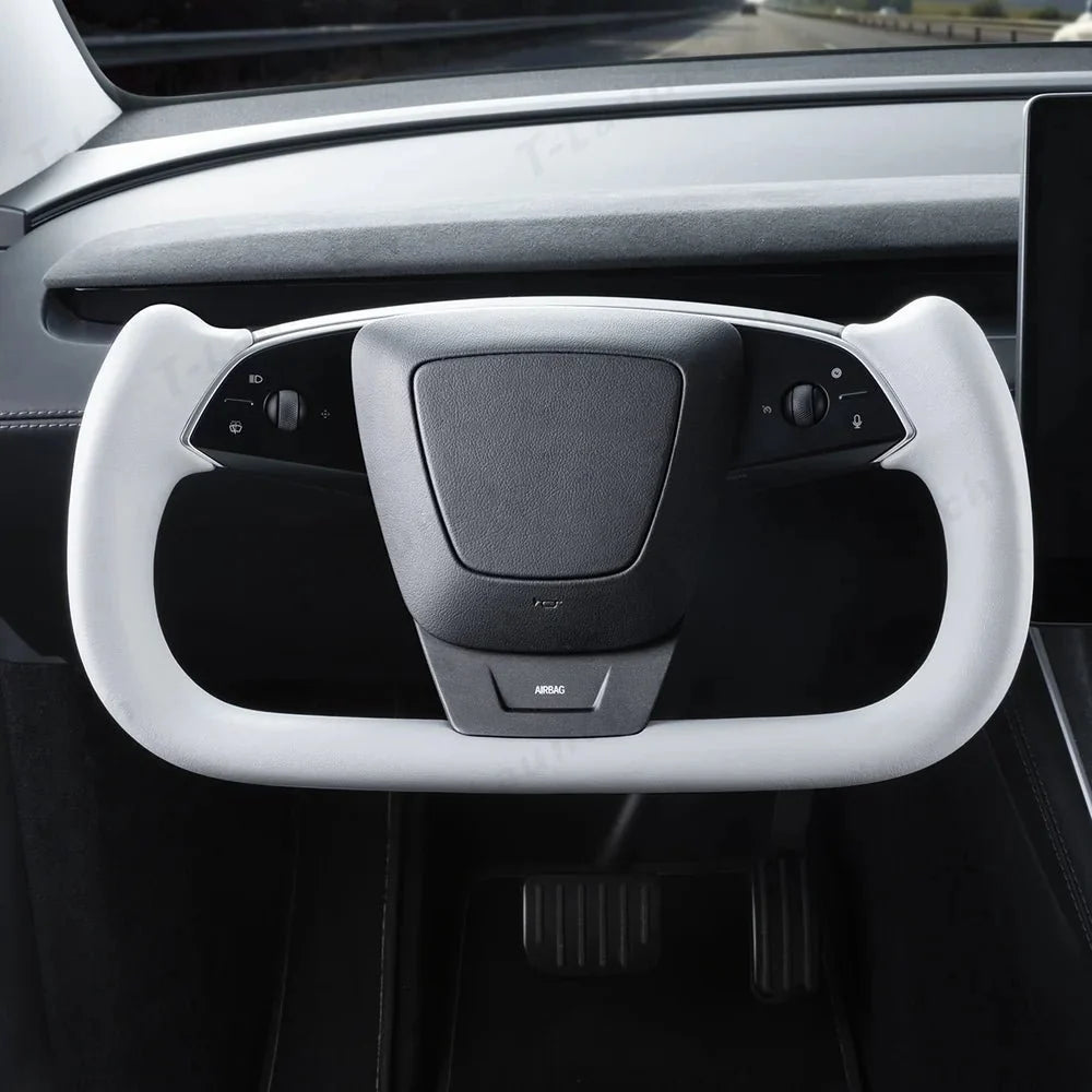 Performance Style Yoke Steering Wheel for Tesla Model Y Juniper 2025+ / Model 3 Highland 2024+