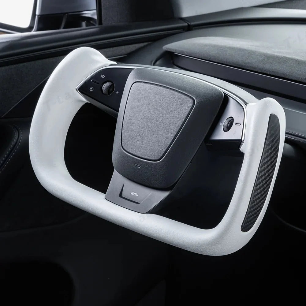 Performance Style Yoke Steering Wheel for Tesla Model Y Juniper 2025+ / Model 3 Highland 2024+