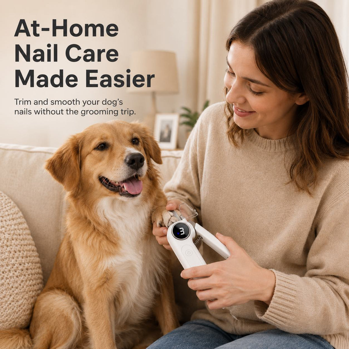 Miroken2-in-1 Pet Electric Nail Clipper & Grinder with LED Light