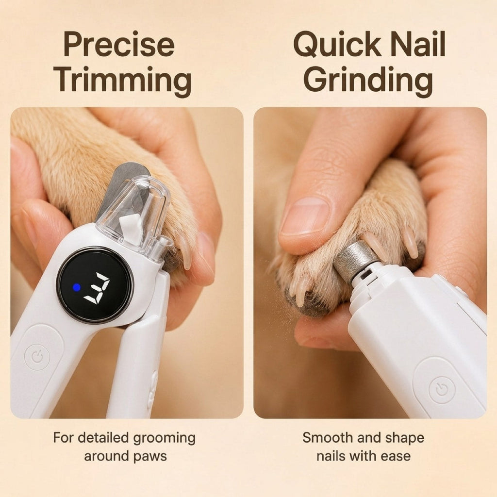 Miroken2-in-1 Pet Electric Nail Clipper & Grinder with LED Light