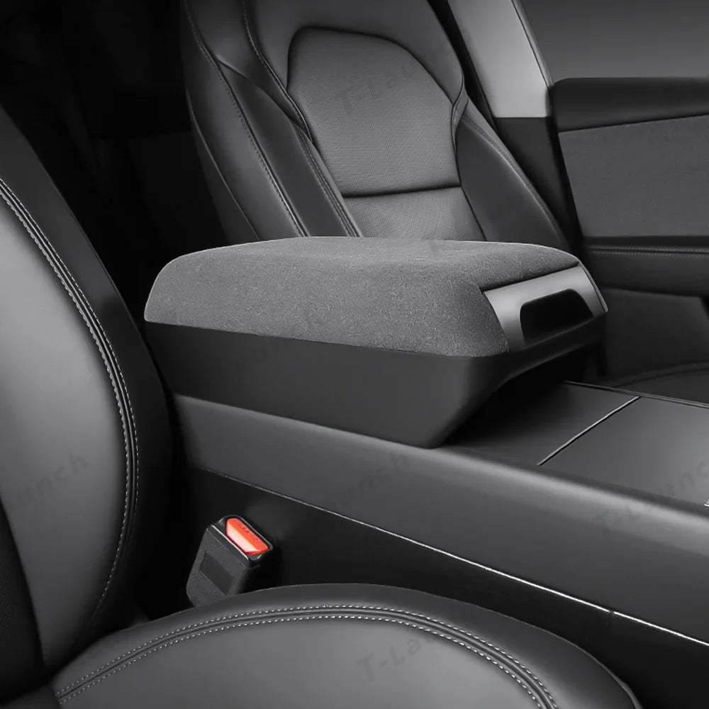 Raised Armrest Cover with Hidden Storage for Tesla Model 3 Highland 2024+ / Model Y Juniper 2025+