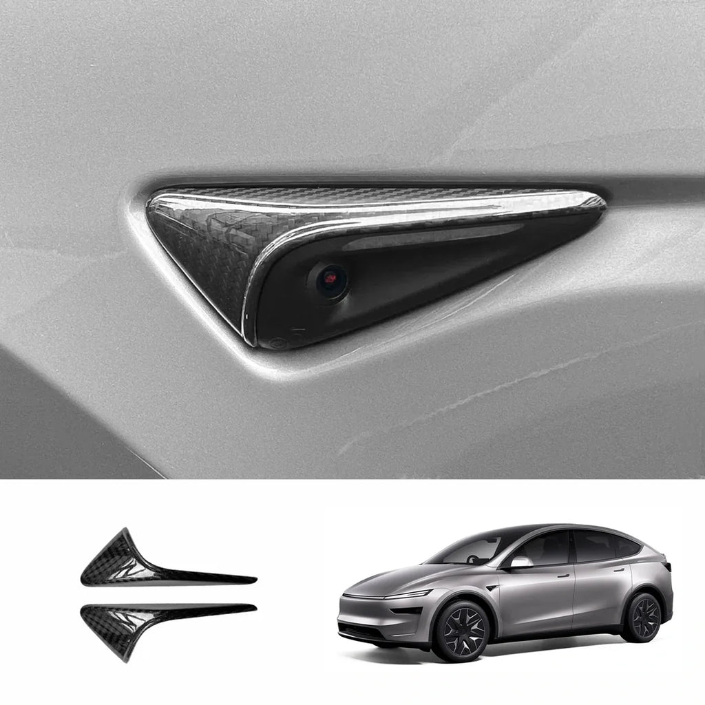 [Real Carbon Fiber] Turn Signal Camera Overlay Covers For Tesla Model Y L 2026+ (2 Pcs)
