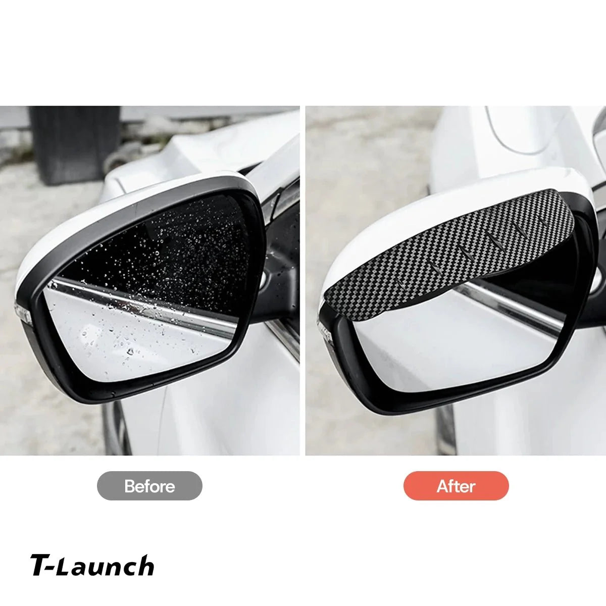 Carbon Fiber Style Rear View Mirror Rain Visors for Tesla 3/Y/S/X/Cybertruck