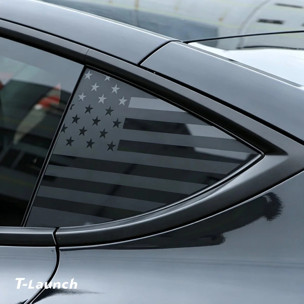 Rear Triangle Window Flag Decals for Tesla Model Y 2020+