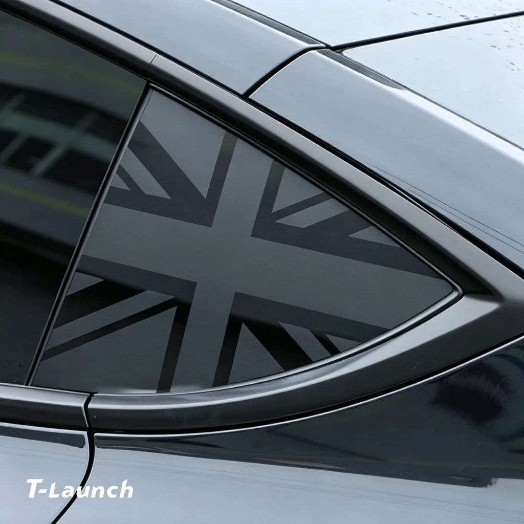 Rear Triangle Window Flag Decals for Tesla Model Y 2020+