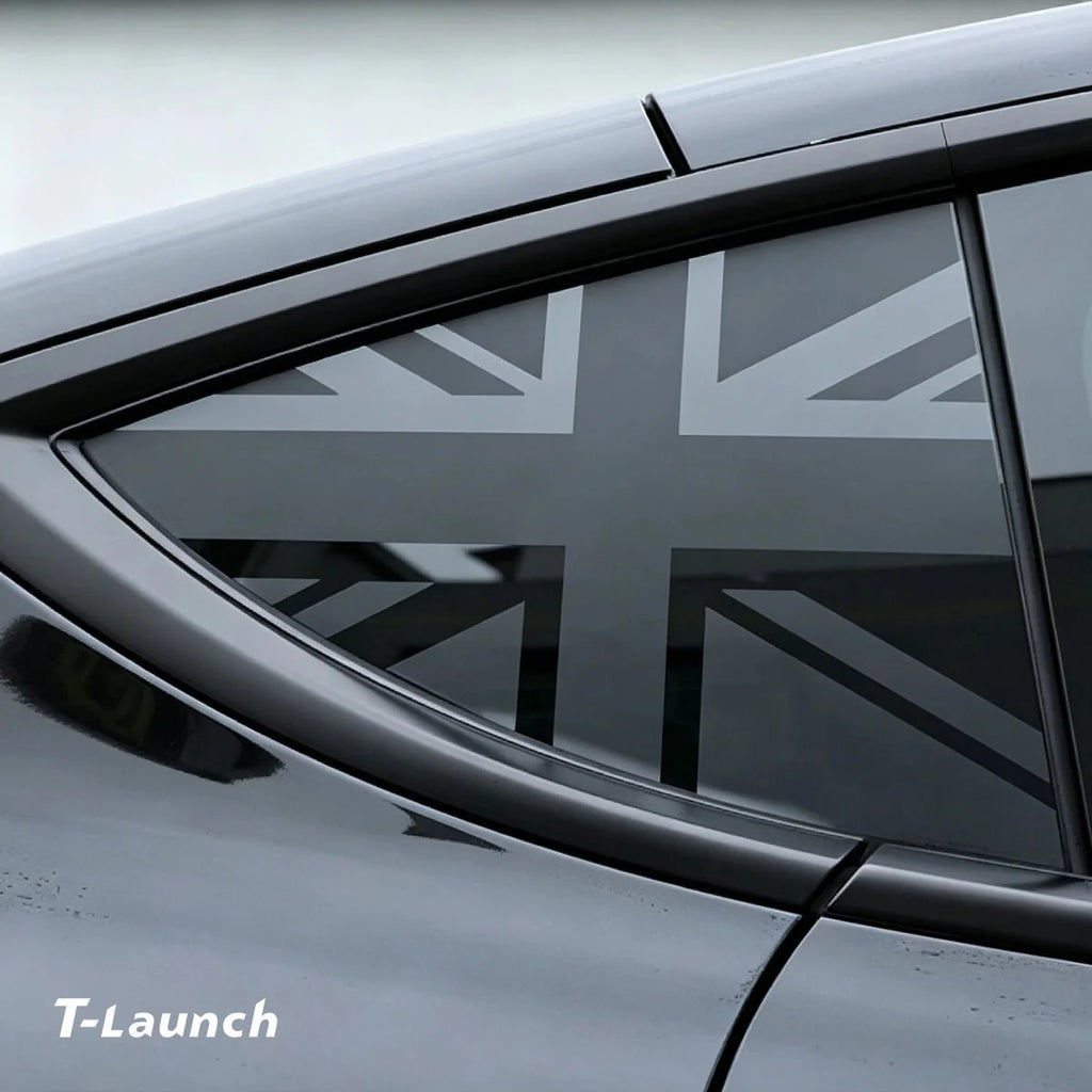 Rear Triangle Window Flag Decals for Tesla Model Y 2020+