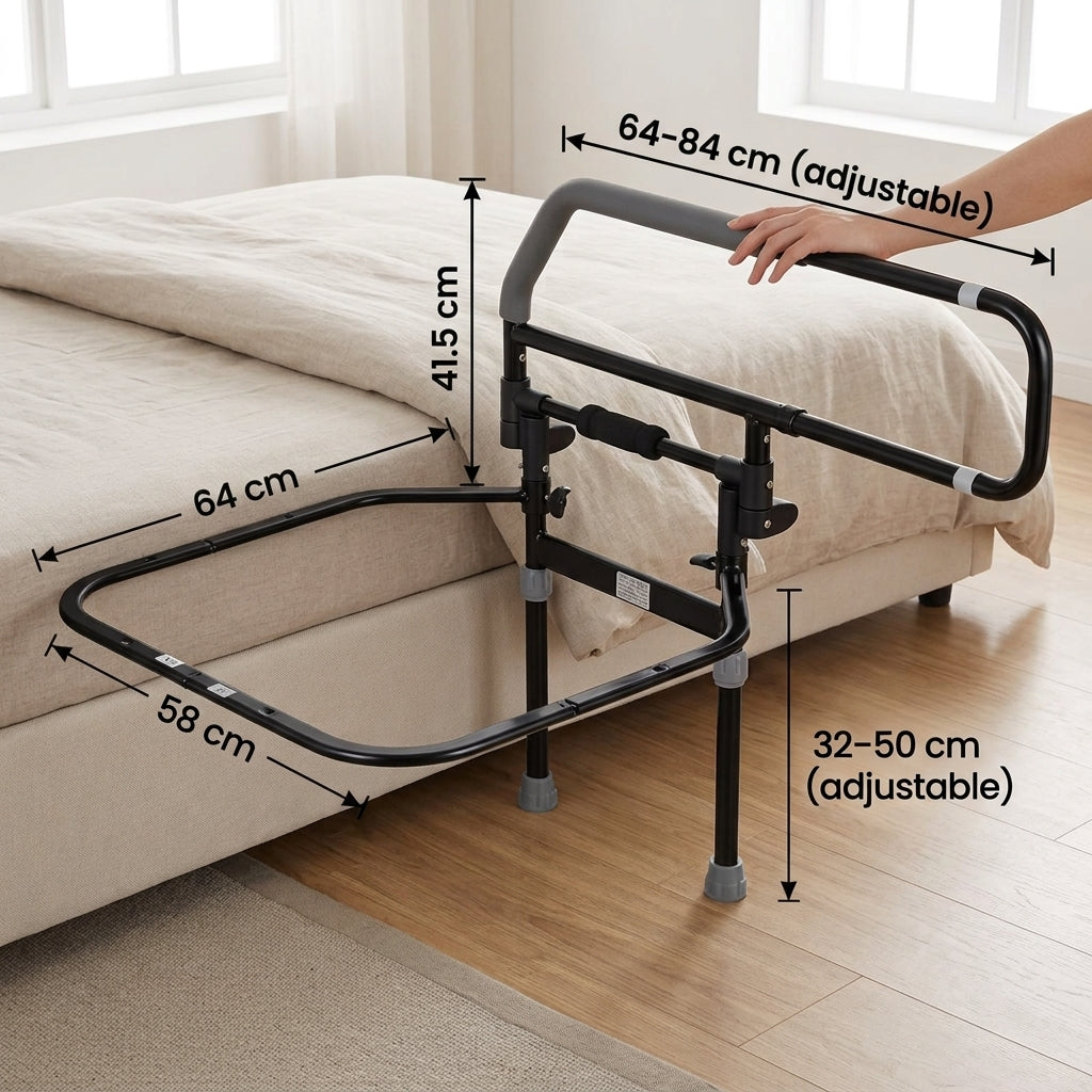 Elderly Stand-Up Adjustable Folding Bedside Support Rail
