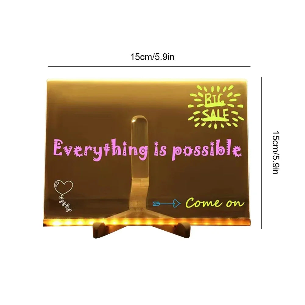 Acrylic LED Erasable Writing Panel