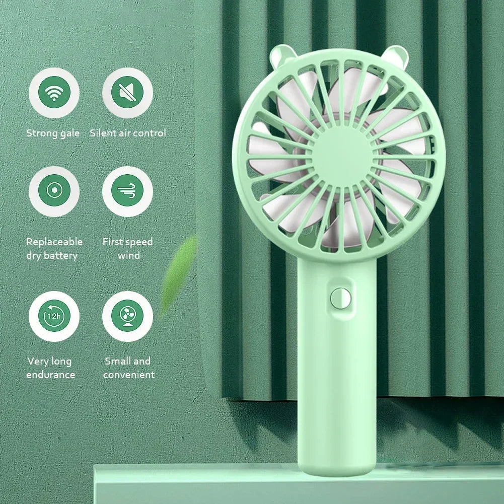 Portable USB Rechargeable Mini Hand Fan – 2 Pack