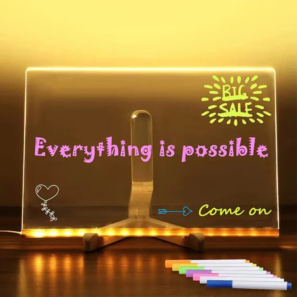 Acrylic LED Erasable Writing Panel