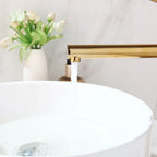 Golden Plated Vessel Stream Brass Elegant Faucet