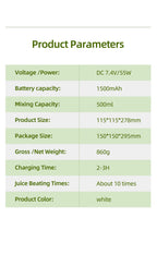 Rechargeable Portable Juicer