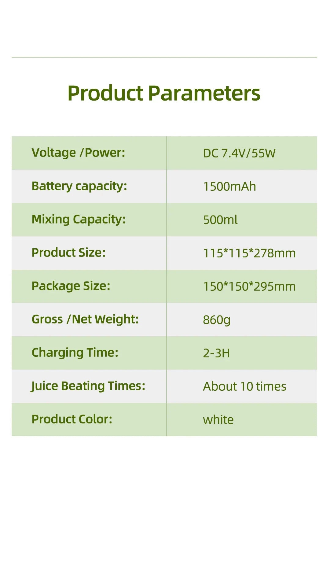 Rechargeable Portable Juicer