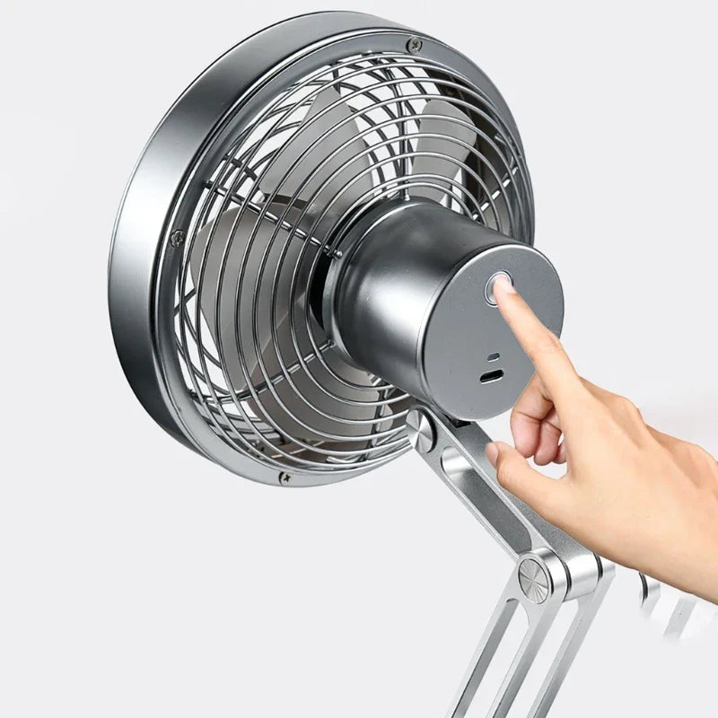 Height-Adjustable Stand Compact Turbo Mini Desk Fan