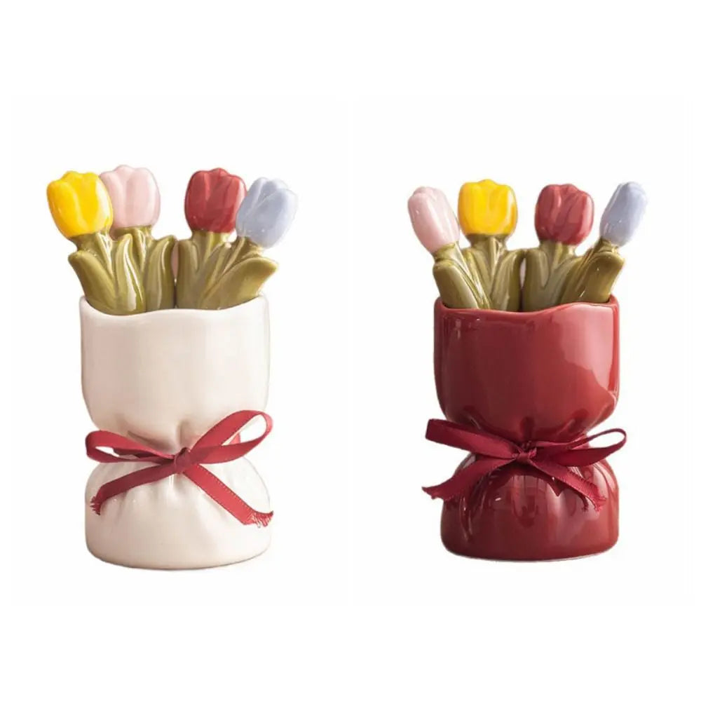 Tulip Bloom Dessert Fork Set