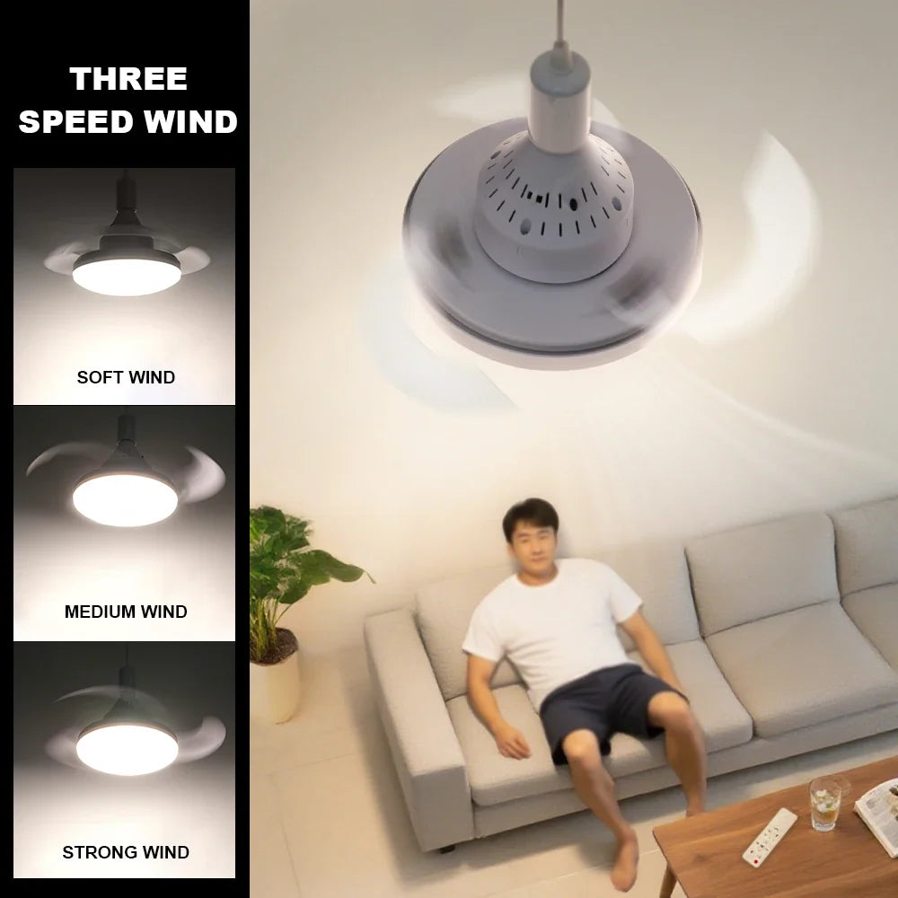 RC 2 in 1 Invisible Blade Ceiling Fan Light
