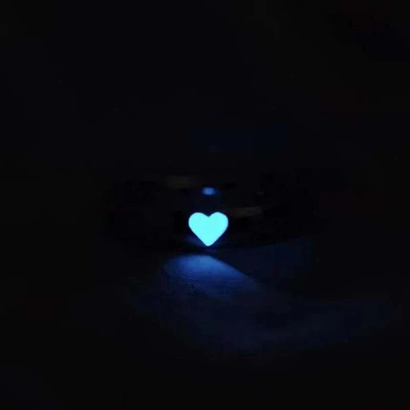 Eternal Love Luminous Heart Couple Gift Ring