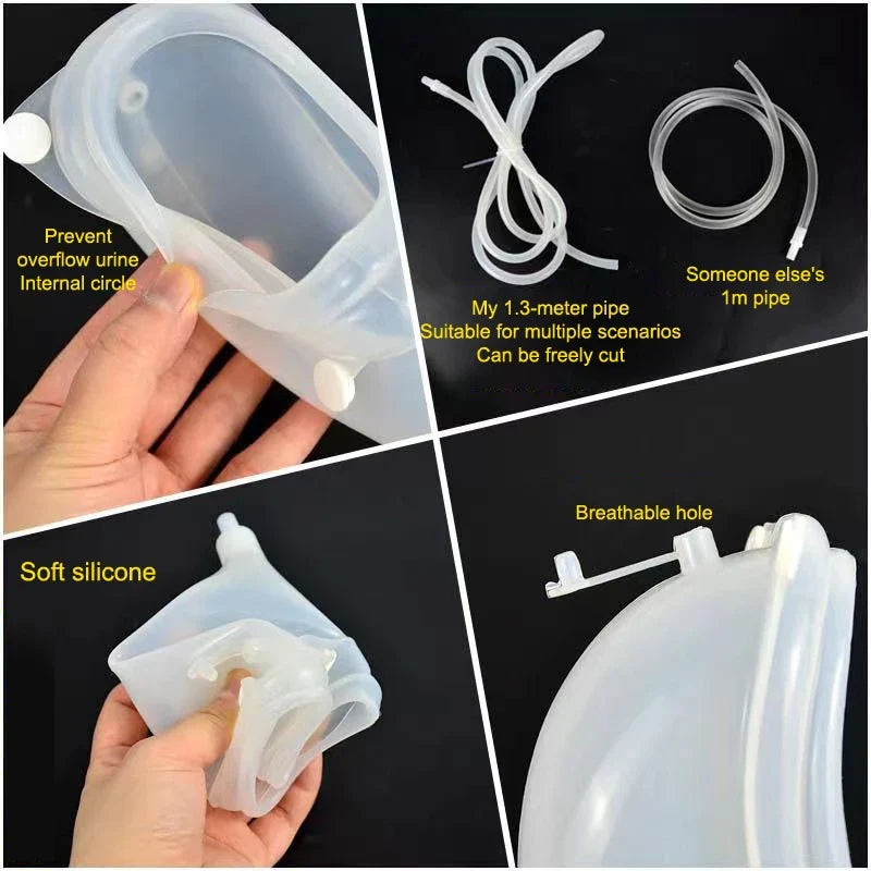 Silicone Adults Urine Collector with Catheter Bag