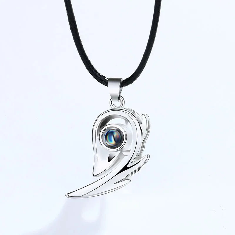 I Love You Magnetic Projection Couple Necklace Set